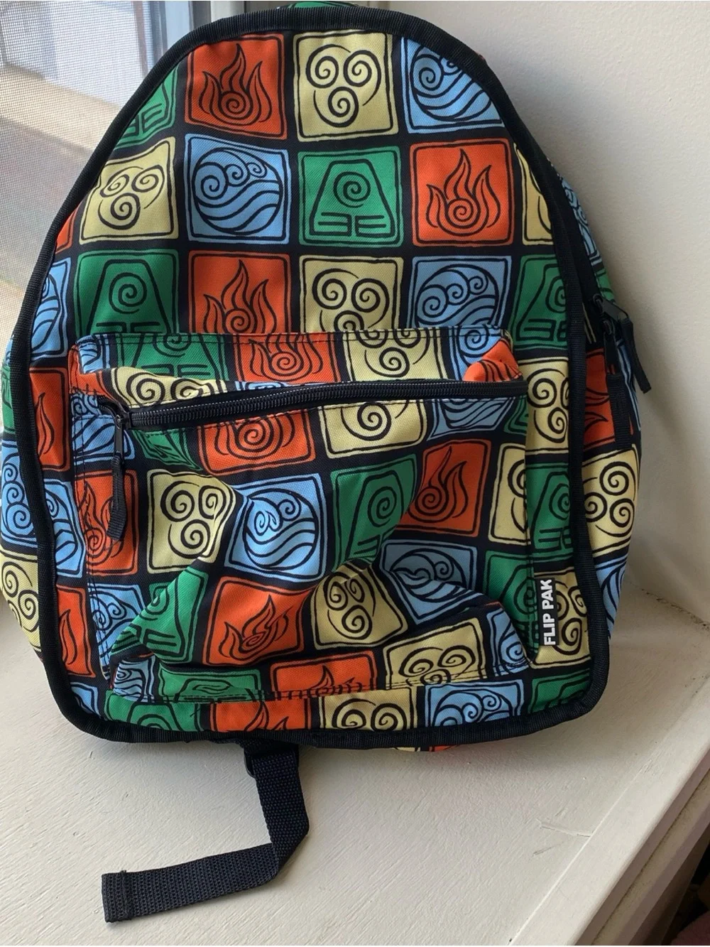 Avatar The Last Airbender Reversible Element-Print Faux Fur Appa Backpack